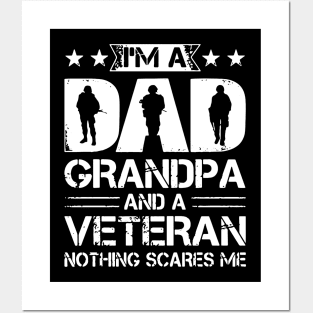 grandpa veteran shirt Posters and Art